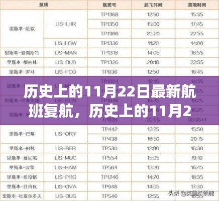 历史上的11月22日,新航班复航里程碑及其深远影响探讨