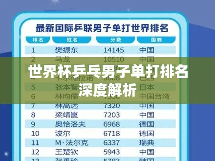 世界杯乒乓男子单打排名深度解析